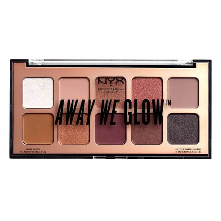 NYX Away We Glow Lovebeam / Faisceau D'Amour Palette di 10 ombretti colorati