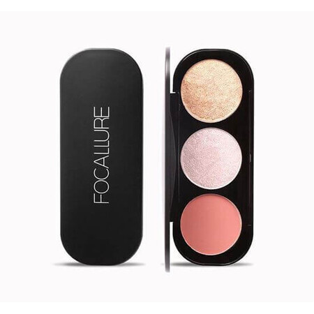 Focallure Blush &amp; Highlighter 03 - Paleta de polvos iluminadores y bronceadores