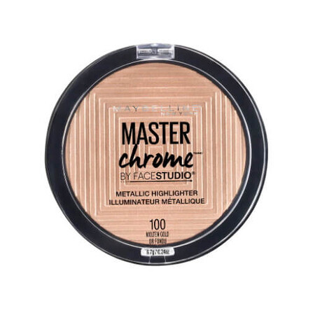 Maybelline Master Chrome Polvos Iluminadores, tono 100 Molten Gold