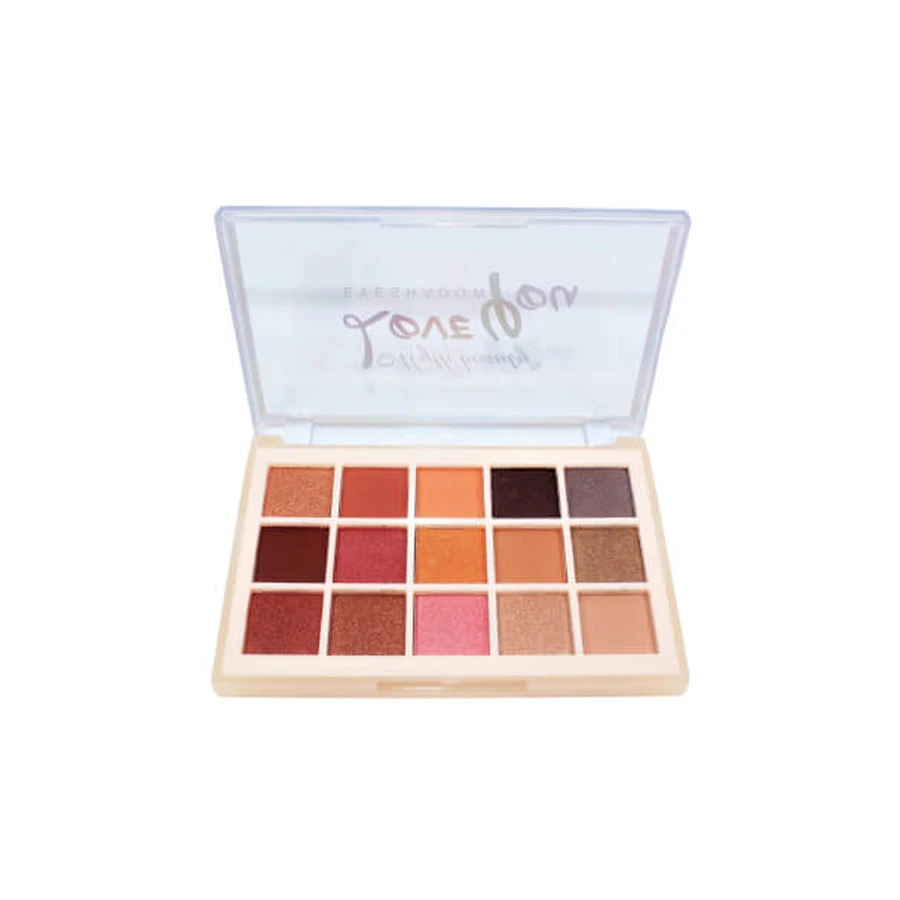 Myth Beauty, Love You, 15 kleuren, Myth Beauty oogmake-up palet, 15 kleuren