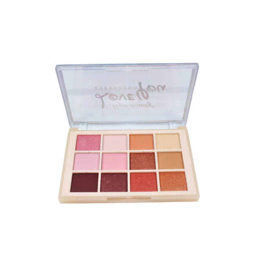 Myth Beauty, Love You, 12 kleuren, Myth Beauty oogmake-up palet, 12 kleuren