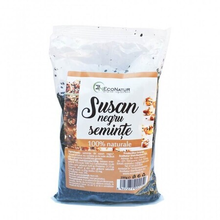 Graines de sésame noir, 250 g, Econatur