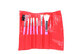 Set van 7 make-up kwasten, Fraulein, Rood