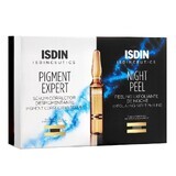 Isdin Sérum correcteur de dépigmentation + Peeling exfoliant de nuit, 10 + 10 flacons, 