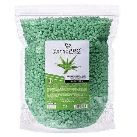 Cera depilatoria elástica en gránulos, SensoPro, Aloe Vera, 1000 g