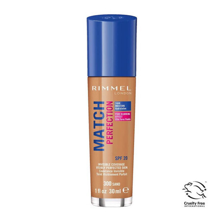 Rimmel Match Perfection Foundation Skin-fit 300 Sand SPF20, 30ml