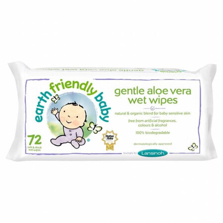 Salviette biologiche per neonati Earth Friendly Baby, 72 pezzi, Lansinoh