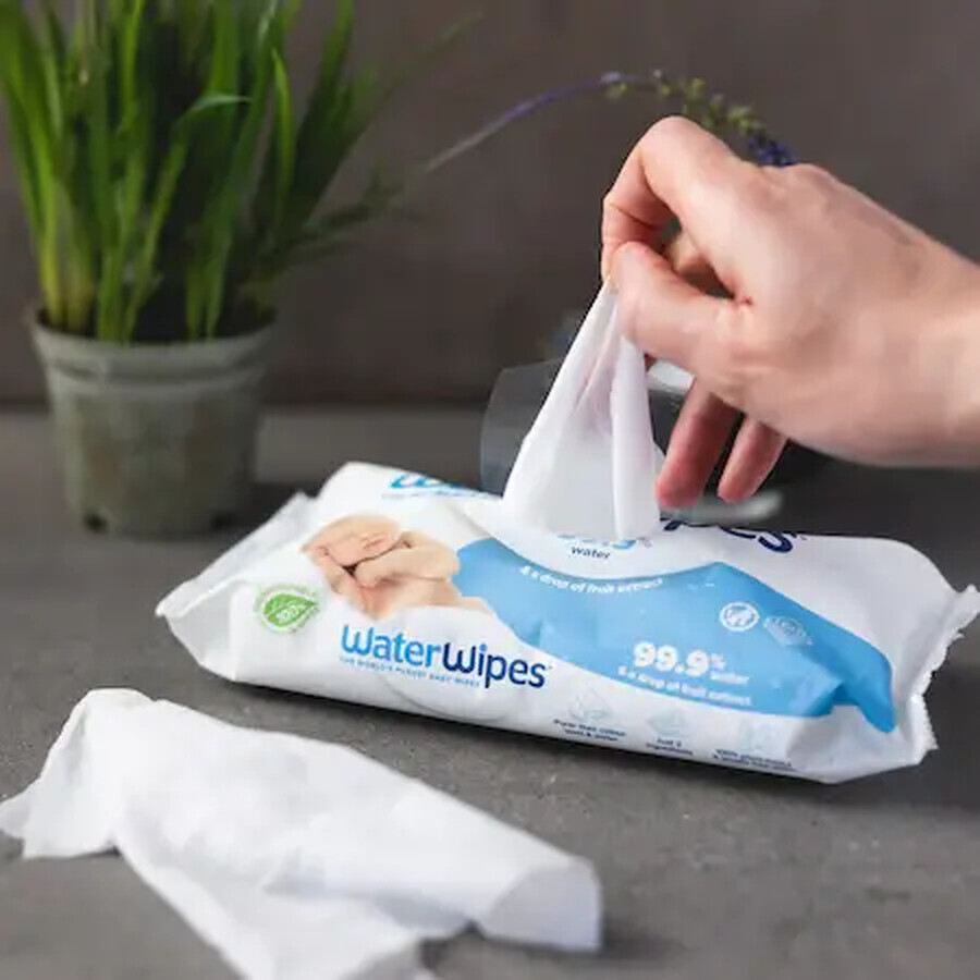 Lingettes humides biodégradables pour bébés, 9 x 60 pièces, WaterWipes