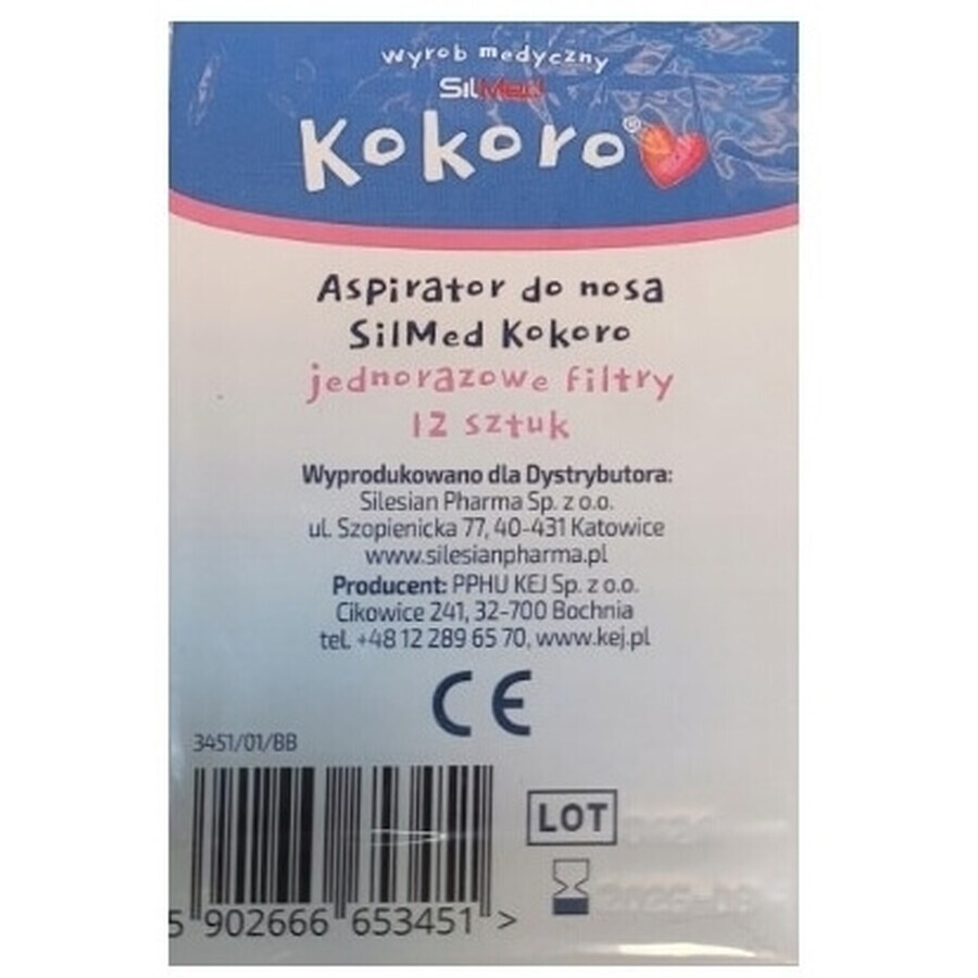 SilMed Kokoro wegwerpvacuümfilters, 12 stuks