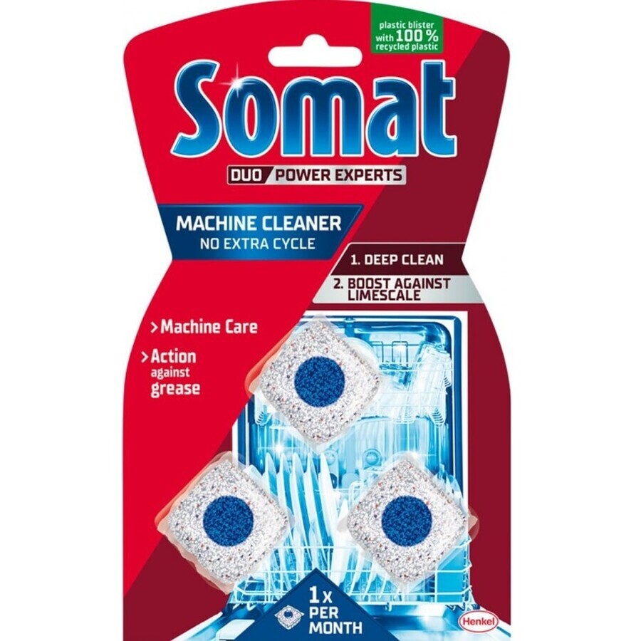 Somat Machine Cleaner, Dishwasher Cleaning Tablets, 3 x 20 g