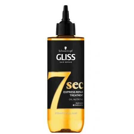 Gliss 7sec Express Repair Treatment Oil Voedende verzorgingsolie voor droog en dof haar, 200ml