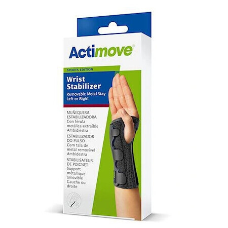 Actimove, polsstabilisatiesteun zwart maat L/XL - Gaat lang mee!