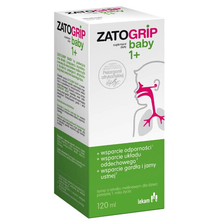 ZatoGrip Frambozensiroop voor kinderen vanaf 1 jaar 120ml