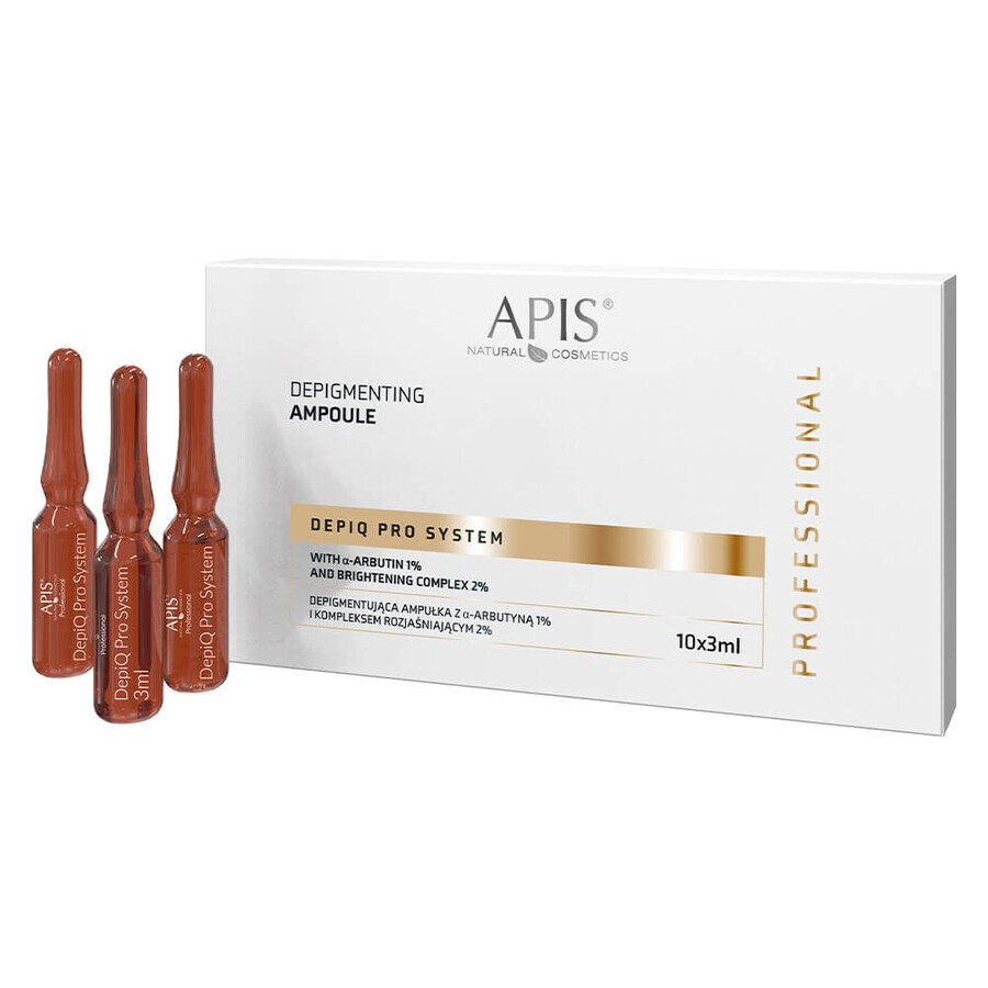 Apis Ampolla despigmentante con -arbutina 1% y complejo iluminador 2%, 10x3ml