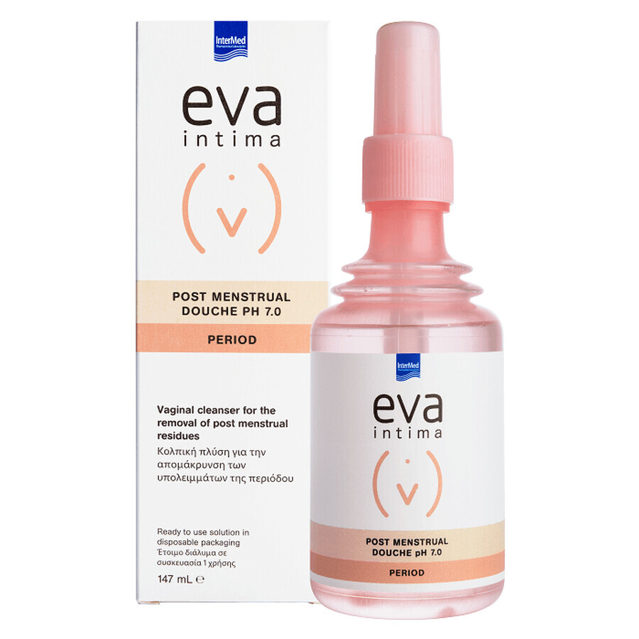 Eva Intima Post Menstrual Douche Vaginal Cleansing Solution pH 7.0, 147 ml, Intermed