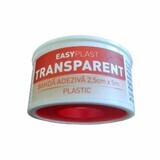 Transparante kunststof tape, 2,5 cm x 5 m, Easy Plast