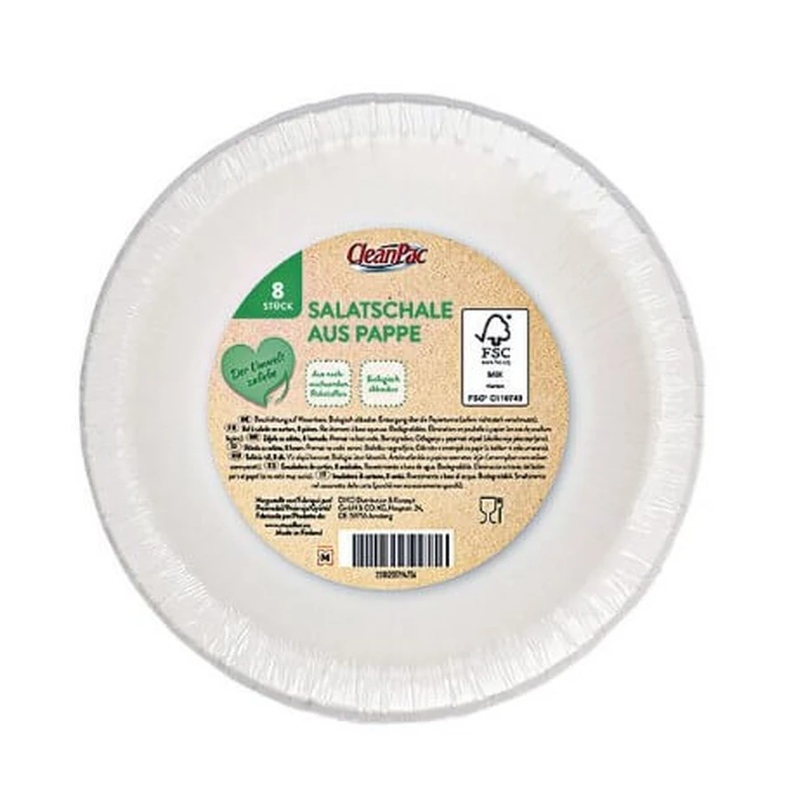 CleanPac, Cuenco de papel, 8 piezas
