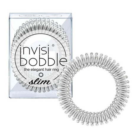 Invisibobble Slim Wax Gommen Chroom Zoet Chroom, 3 stuks