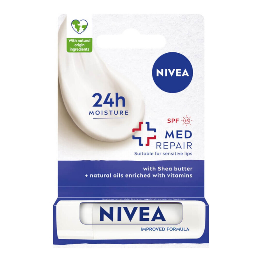 Nivea Lip Care Med Repair lippenstift, 4.8g