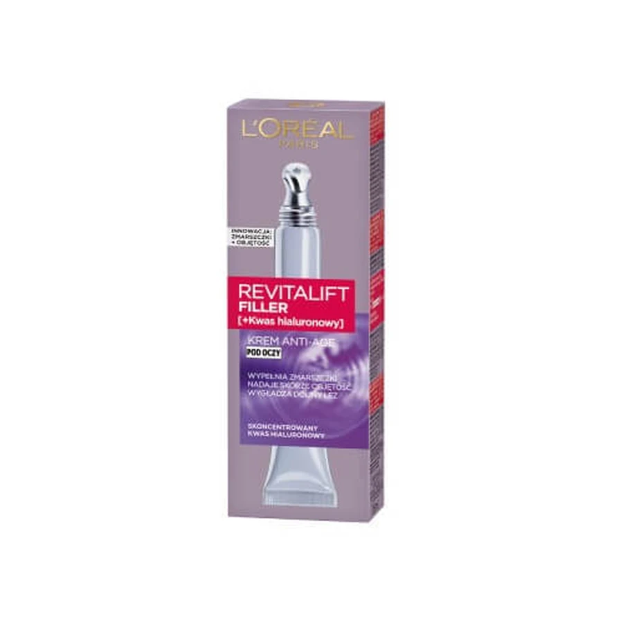 L'Oreal Paris Revitalift Filler [HA] Crème anti-âge pour les yeux, 15ml