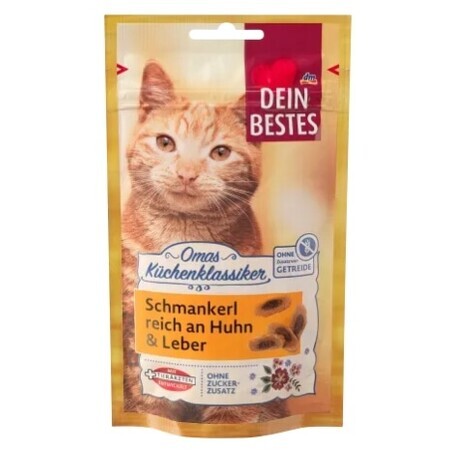 Dein Bestes, Katzenleckerli, Huhn mit Leber, 50 g