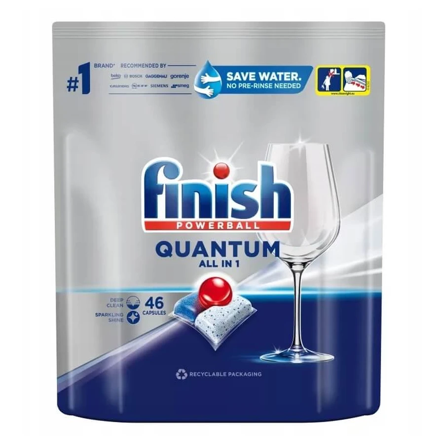 Cápsulas lavavajillas Finish Quantum Fresh, 46 piezas