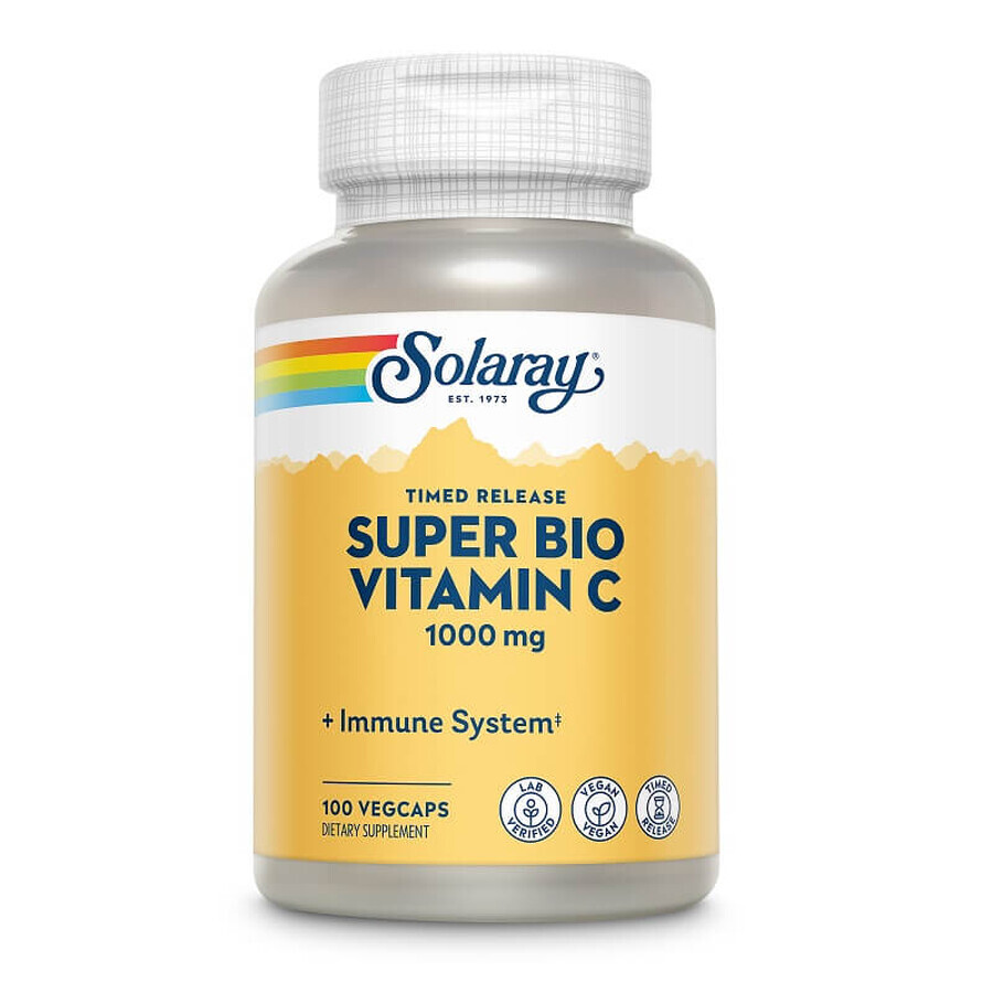 Super Bio Vitamine C Solaray, 100 gélules, Secom