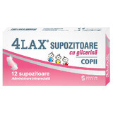 Glycerine zetpillen voor kinderen 4Lax, 12 stuks, Solacium Pharma