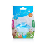 FrontEase blauwe tandenborstel fopspeen, 3 maanden+, Brush Baby