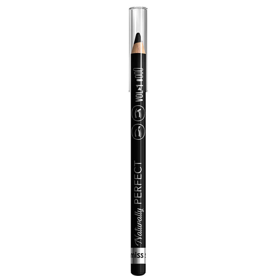 Miss Sporty Crayon pour les yeux et les sourcils Naturally Perfect 005 Deep Black, 0.78g