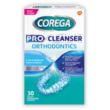 Corega Orthodontie bruistabletten voor het reinigen van mondhulpmiddelen, 30 tabletten, Gsk