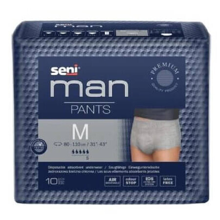 Seni Man Pants 5 Chonic Briefs, Medium, 10 pcs - Long term!