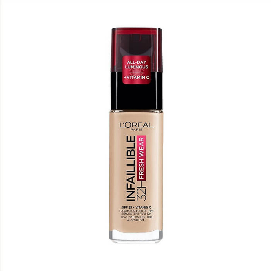 L Oreal Paris Infallible 32H Fond de ten de lungă durată 130 Beige Peau, 30ml