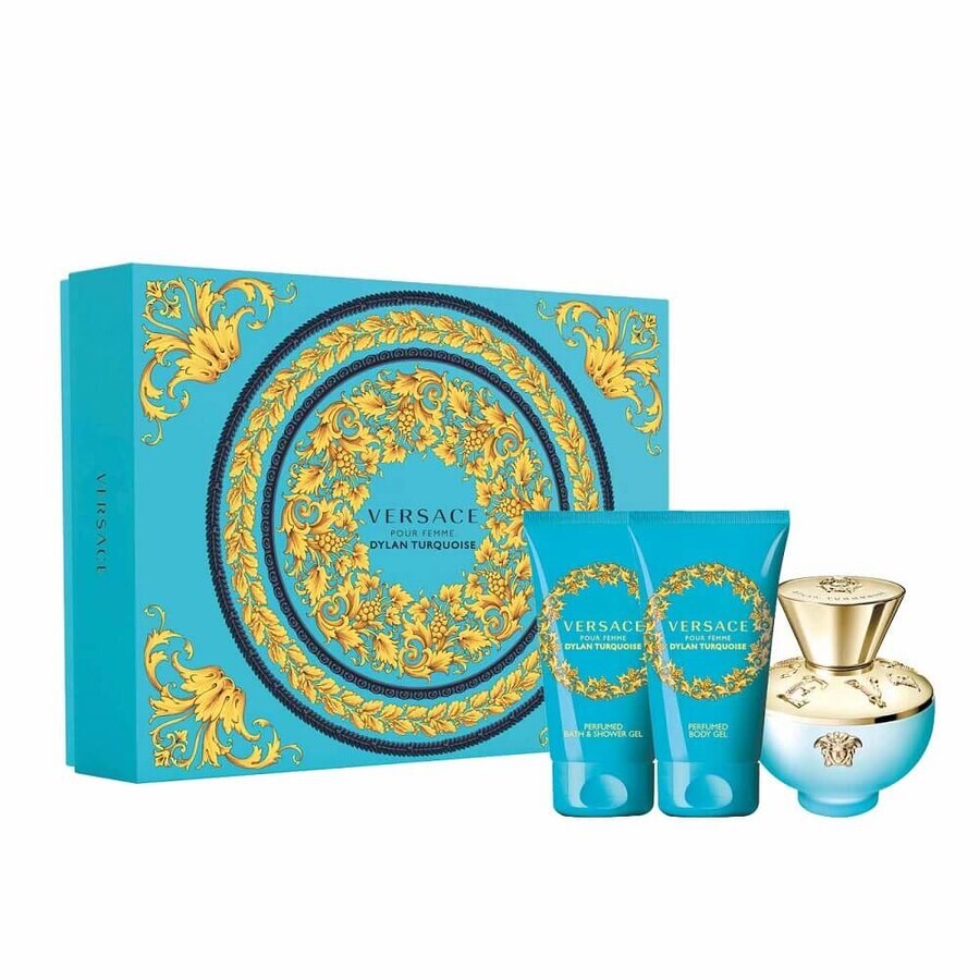 Versace Dylan Turquoise Pour Femme set eau de toilette 50ml + eau de douche 50ml + bodylotion 50ml