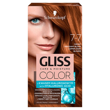 Schwarzkopf Gliss Gliss Kleurwas met Hyaluronzuur Donker Koper Blond 7-7