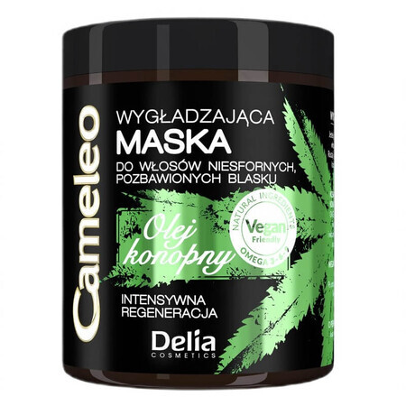 Cameleo Green Hair Care Hennepolie gladmakend masker voor weerbarstig haar, 250ml