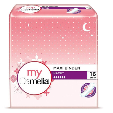 My Camelia, Maxi Nacht, Serviettes hygiéniques, 16 pièces