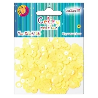 Aliga, Pastelkleurige pailletten, lichtgevend optari, 10 g