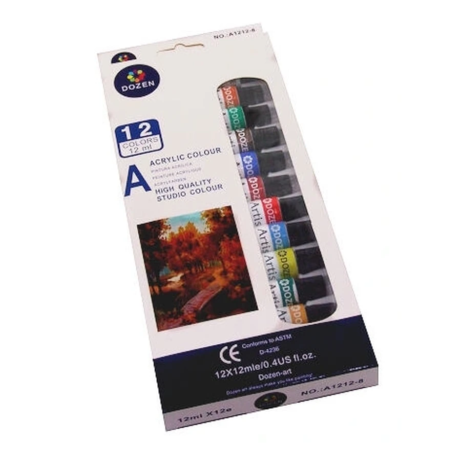 Acrylverf in tubes, 12x12 ml