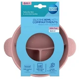 Canpol Babies Silicone bowl with 3 compartments 51/403 pink 360ml, 6m+