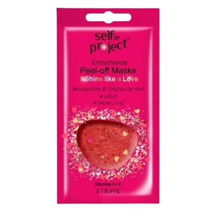 Selfie Project, Glow Like a Love, brightening peel-off mask, 12 ml