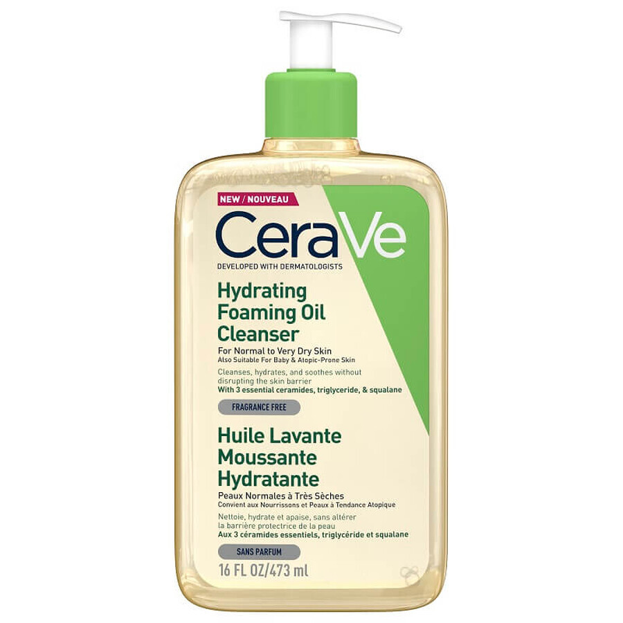 Schuimende en hydraterende reinigingsolie, 473 ml, CeraVe