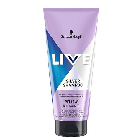 Schwarzkopf Live Silver Hair Shampoo pentru neutralizarea tonurilor opt, 200ml