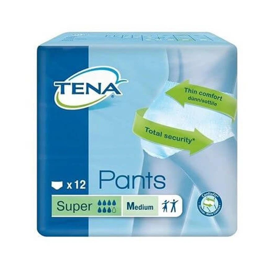 Tena, Super Broek, chambray ondergoed, 12 stuks