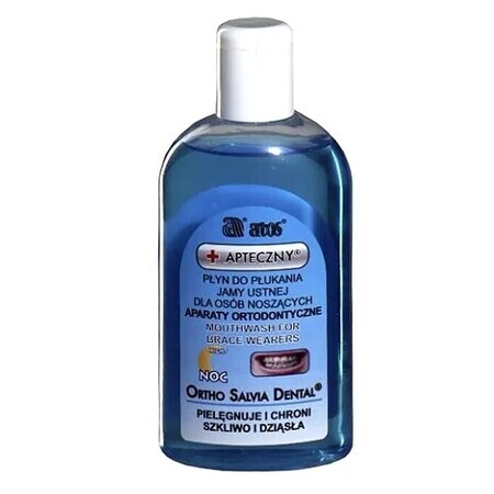 Ortho Salvia Apă de gură dentară de noapte pentru persoanele cu aparat dentar 200ml