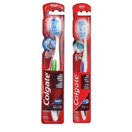 Tandenborstel Colgate 360 Optic White, medium, 1 st.