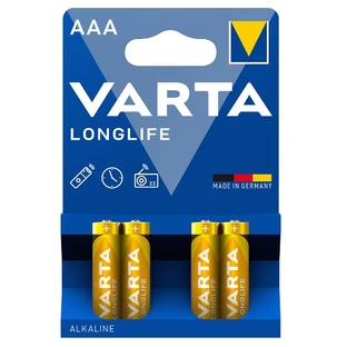 Varta, Longlife AAA LR03, Piles, 4 pièces