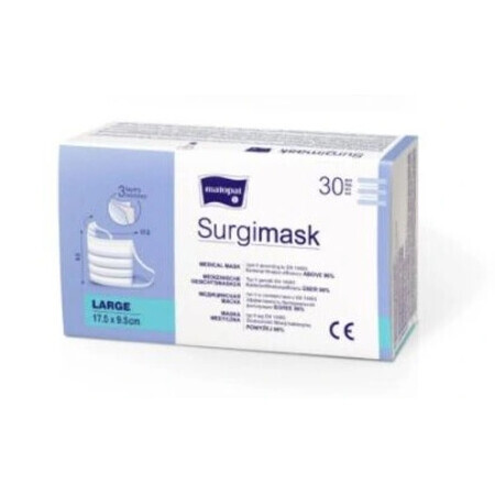 Surgimask, MED masques type II neopac, 3 couches L, 30 pcs - Longue durée !