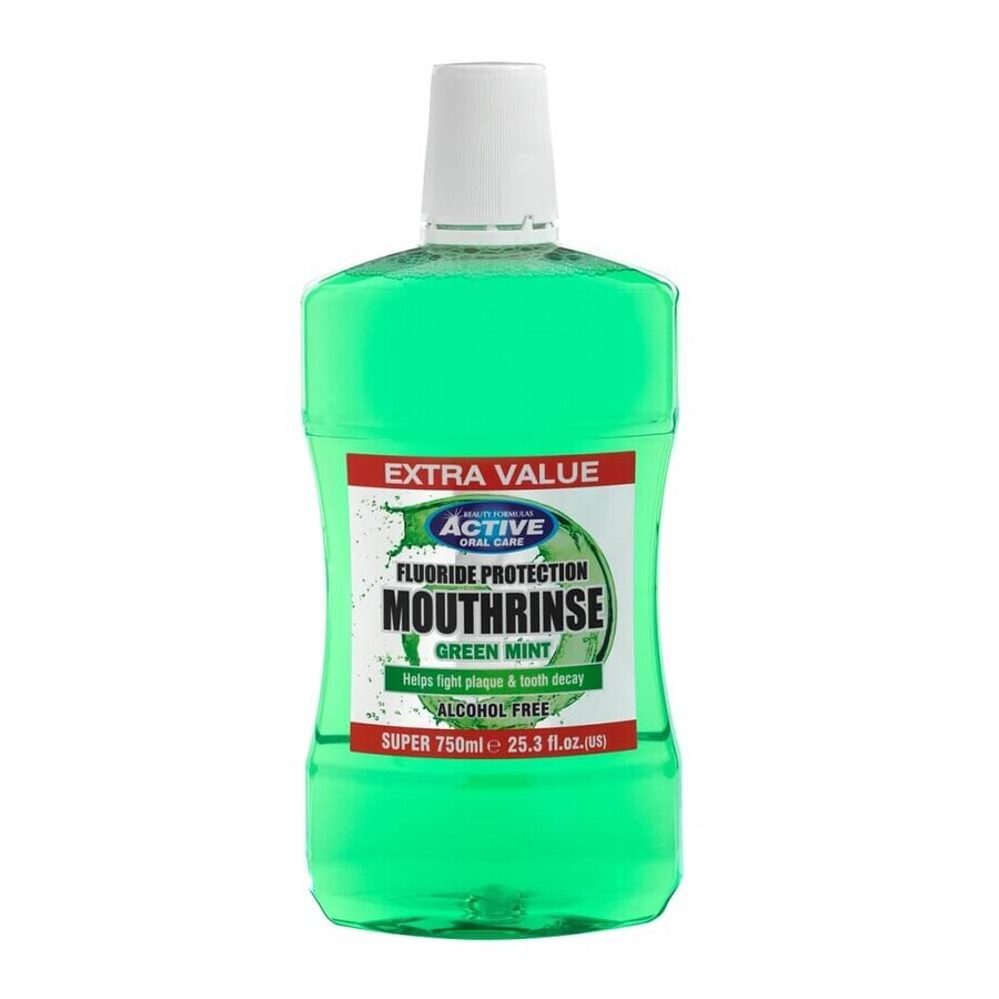 Beauty Formulas Actief alcoholvrij mondwater met groene mythe, 750ml