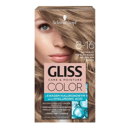 Schwarzkopf Gliss Color Cremă de colorare a părului 8-16 Blond cenușiu natural